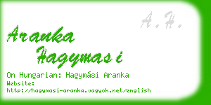 aranka hagymasi business card